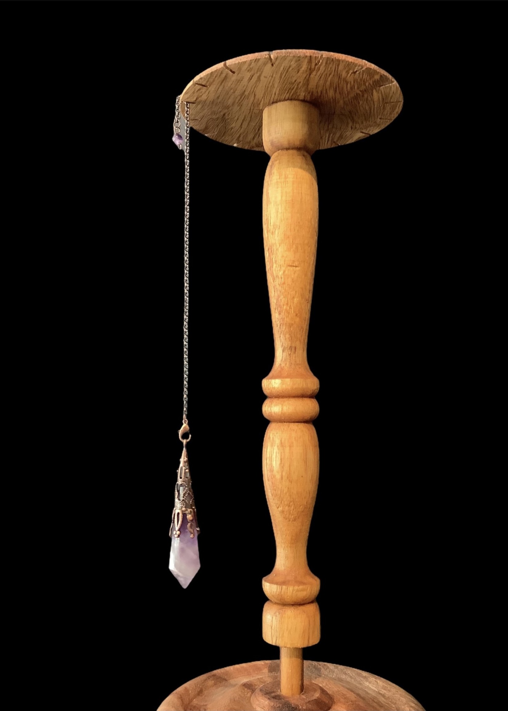 Twelve Faceted Point Amethyst Pendulum