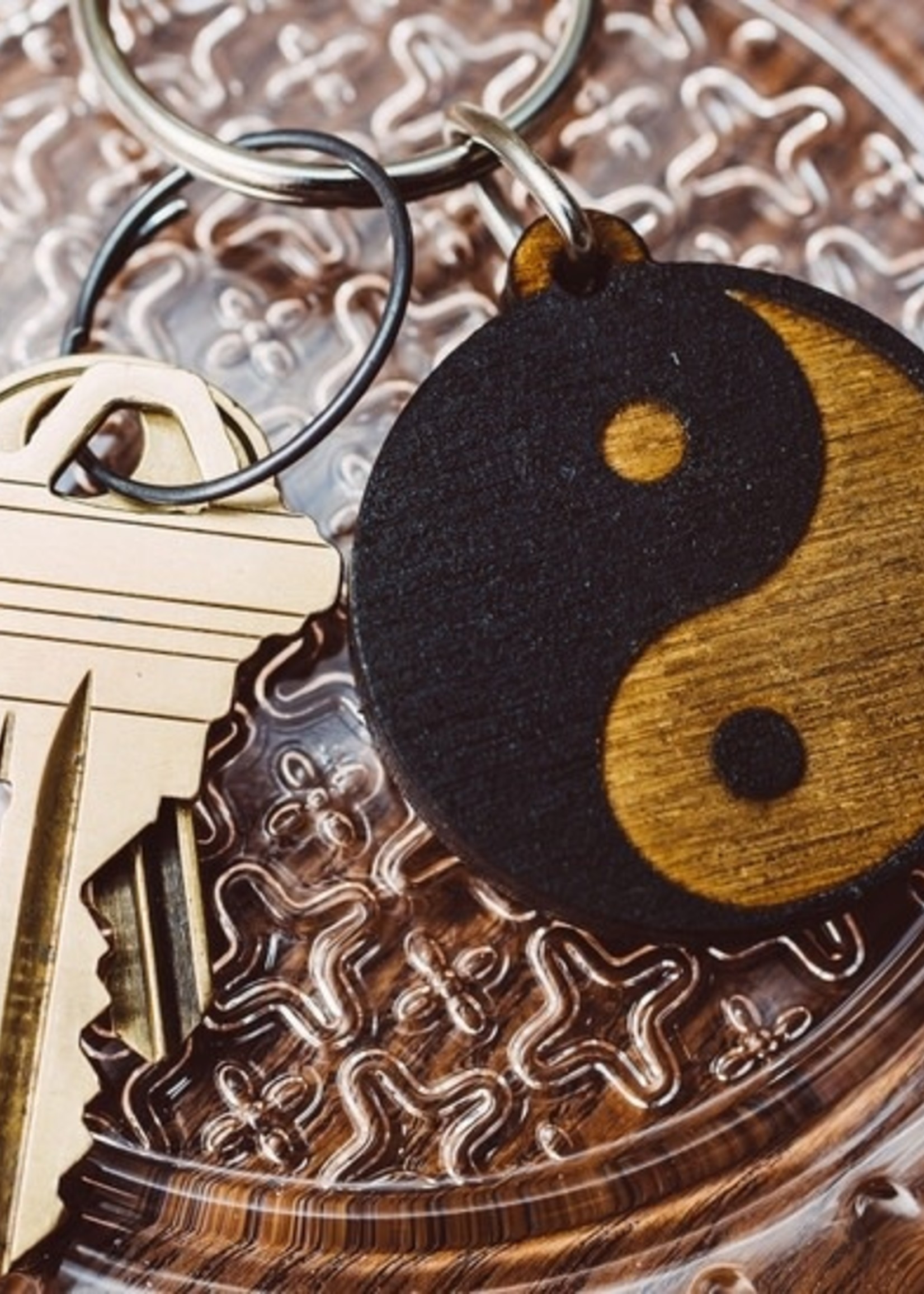 Most Amazing Yin Yang Wooden Keychain