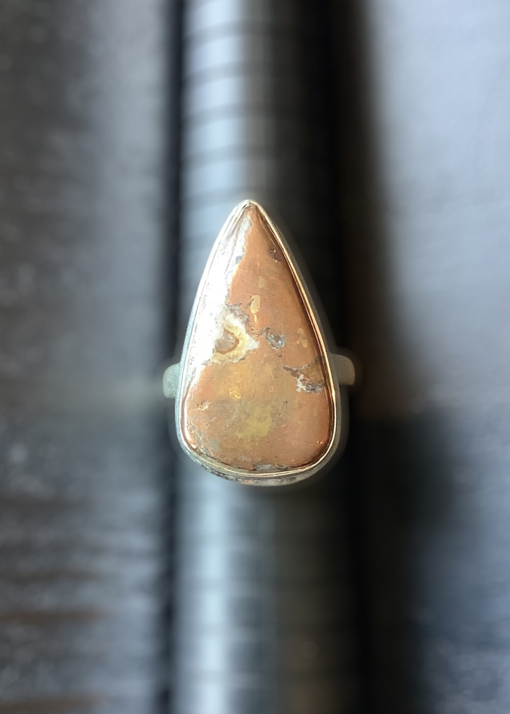 Nugent Rarest Copper Agate Sterling Silver Ring Size 10