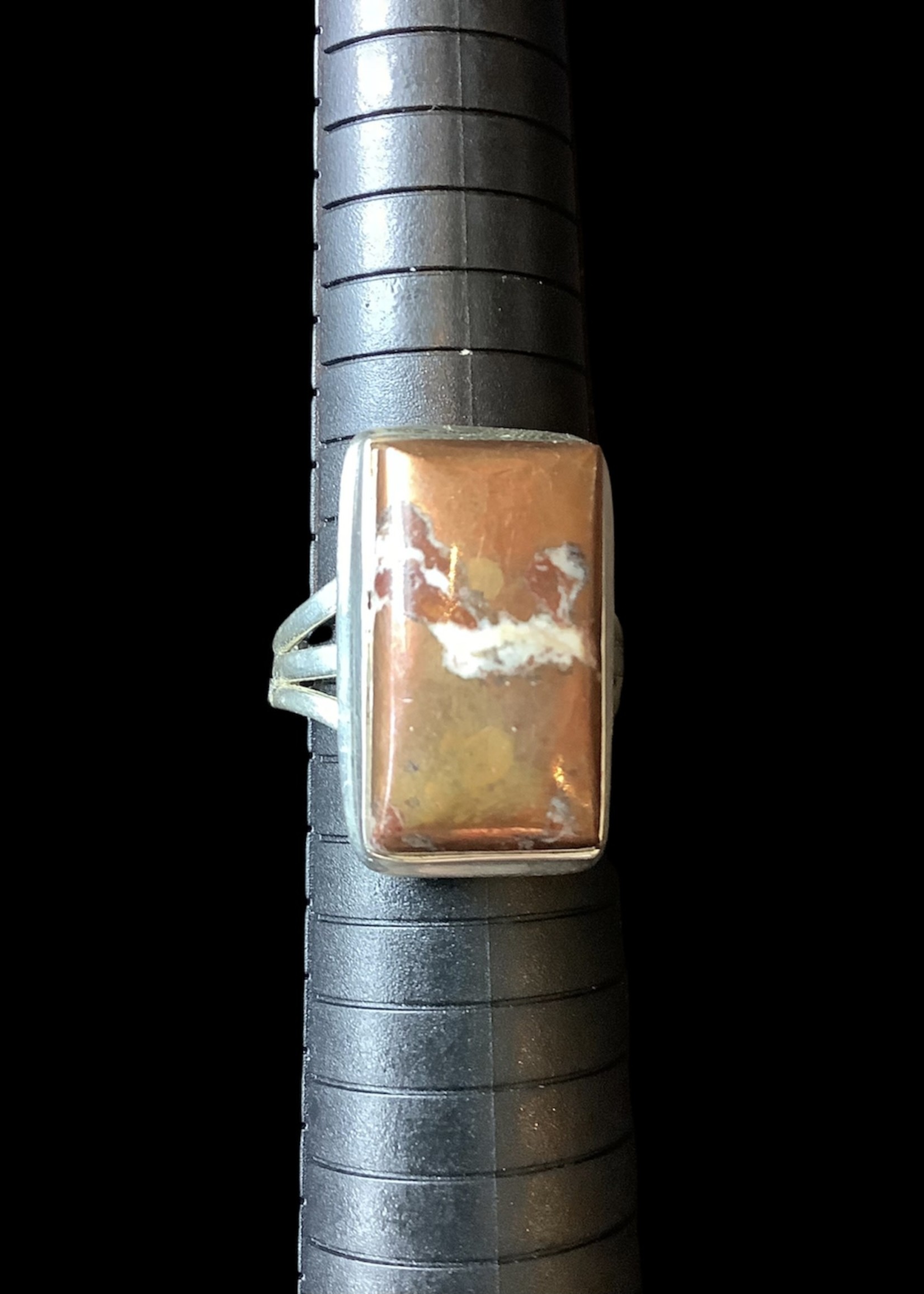 Nugent Rarest Copper Agate Sterling Silver Ring Size 10