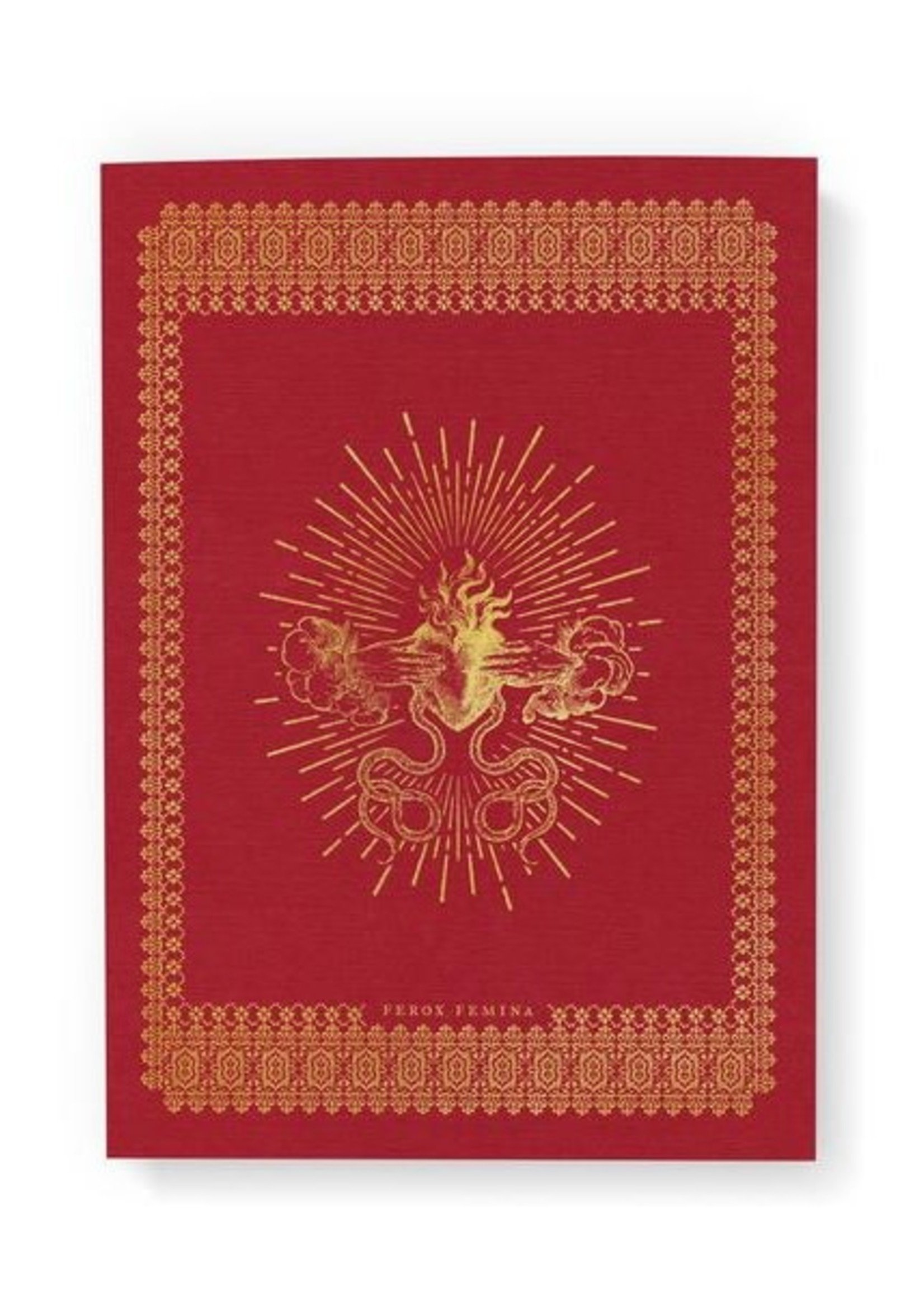 Open Sea Ferox Femina Red Ruled Notebook