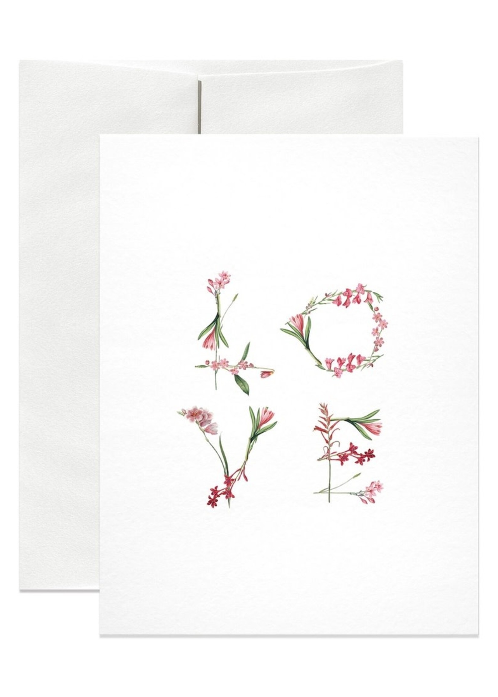 Open Sea Floral 'Love' Blank Card