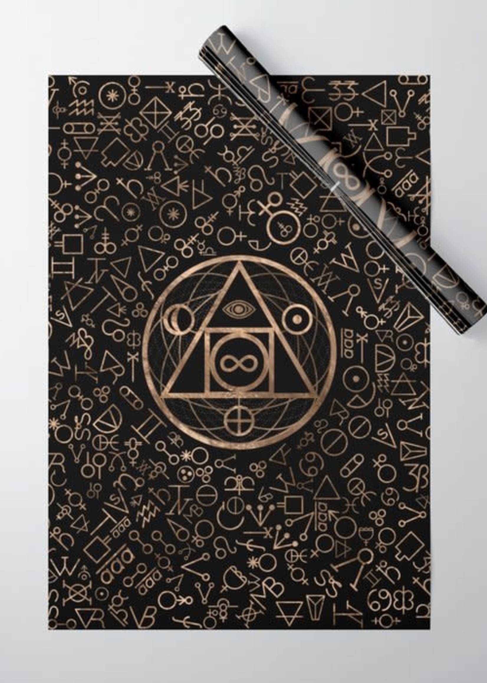 Society6 Philosopher's Stone Symbol and Alchemical Pattern Wrapping Paper