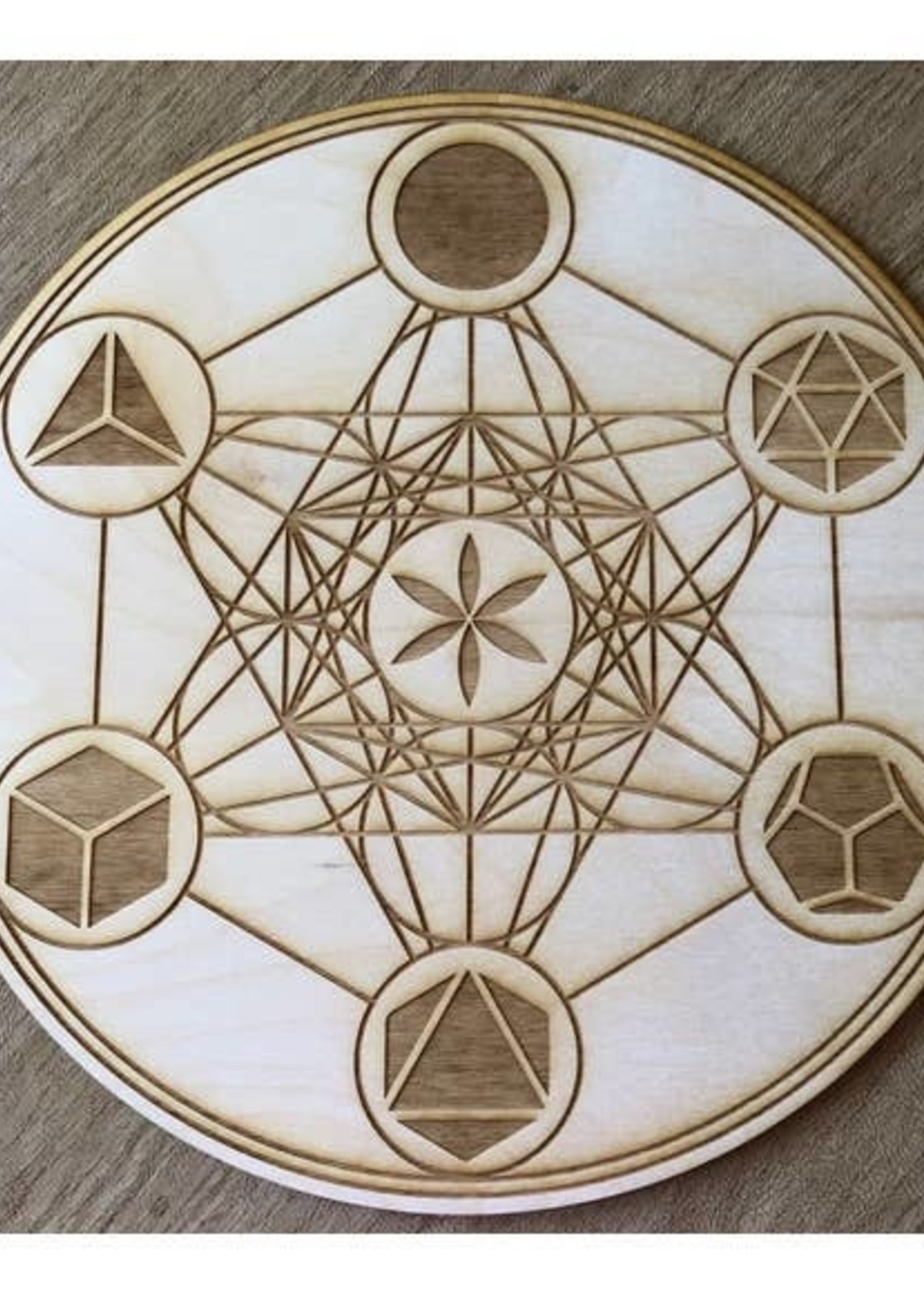 Zen and Meow Metatron's Cube Platonic Solids Crystal Grid