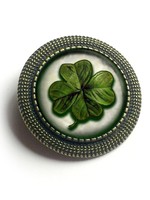 The Divine Iguana Shamrock Brooch