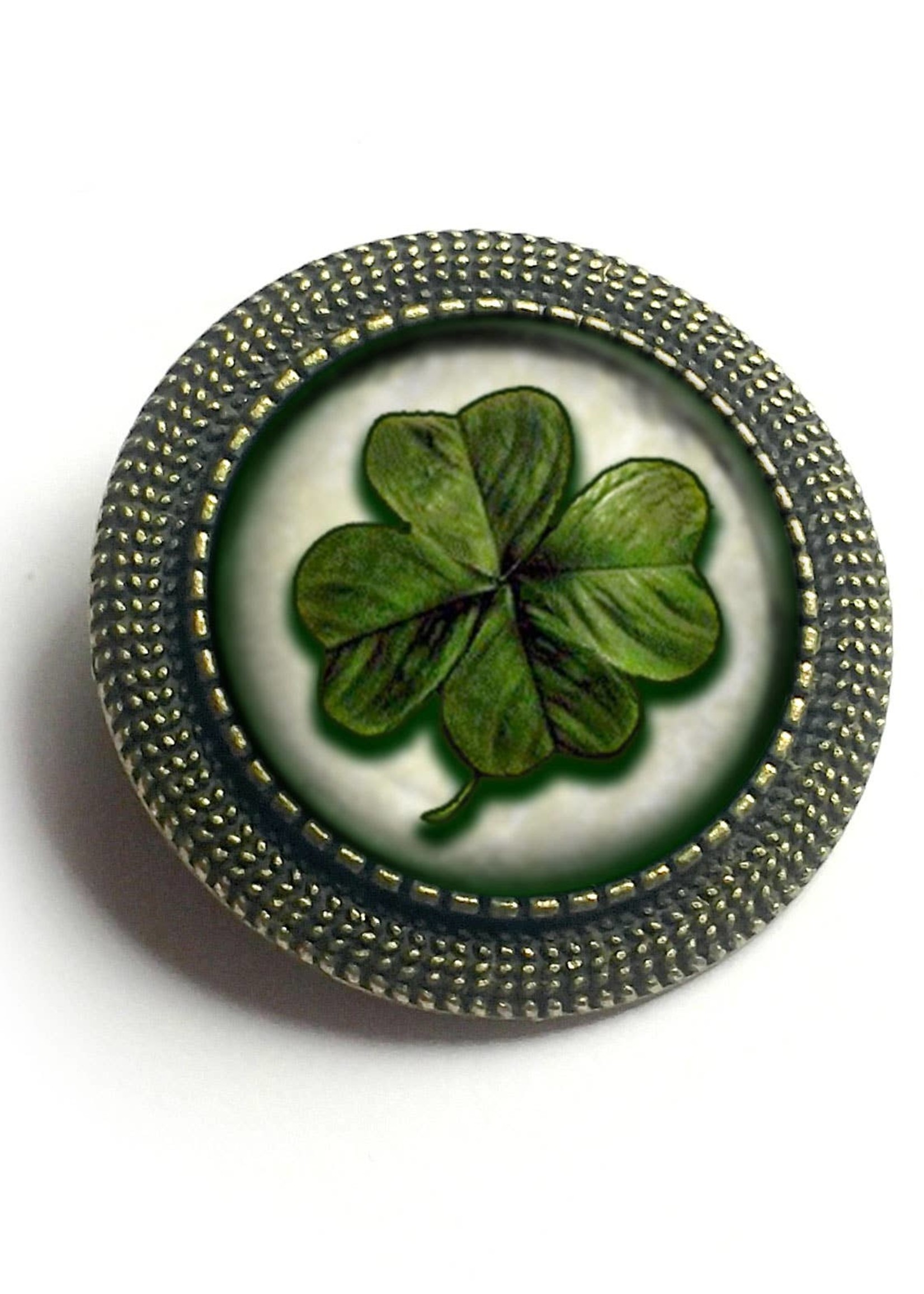 The Divine Iguana Shamrock Brooch