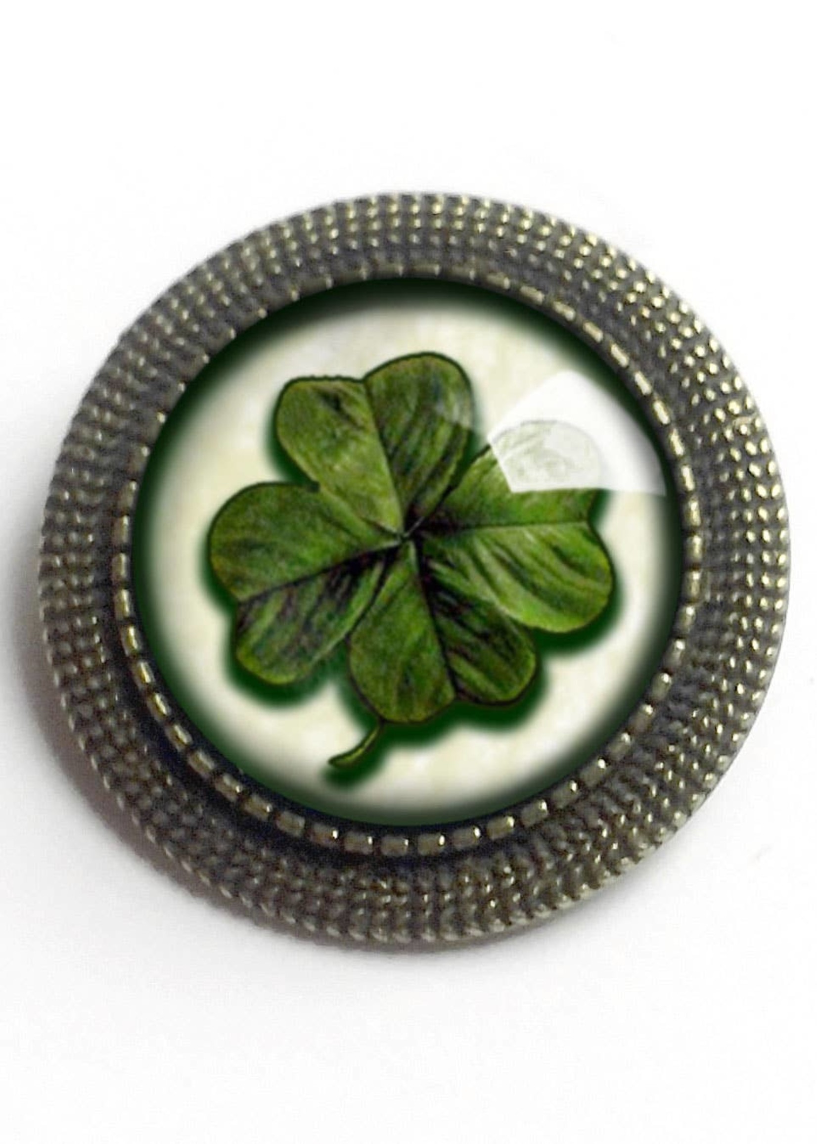 The Divine Iguana Shamrock Brooch