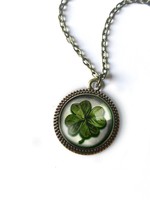 The Divine Iguana Shamrock Necklace