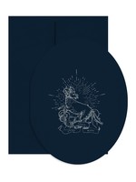 Open Sea Aries Oval Blank Card