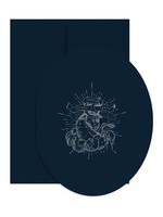 Open Sea Taurus Oval Blank Card
