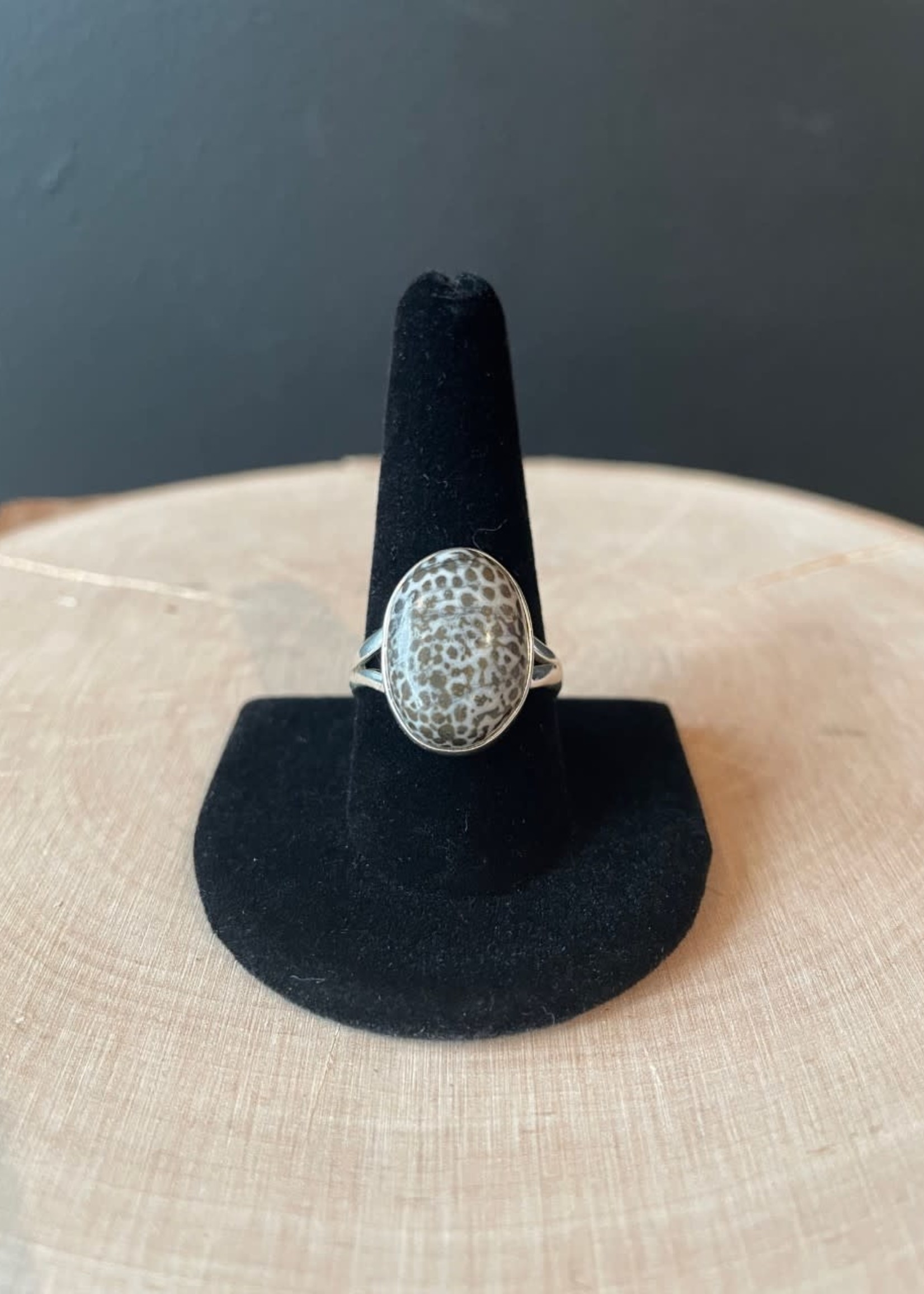 Nugent Black Coral Sterling Silver Ring