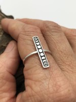 Nina Designs Sterling Silver Moon Phase Bar Ring