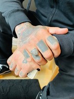 Nugent Black Coral Sterling Silver Ring