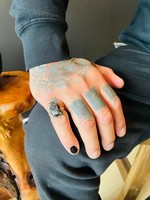 Nugent Shungite Sterling Silver Ring