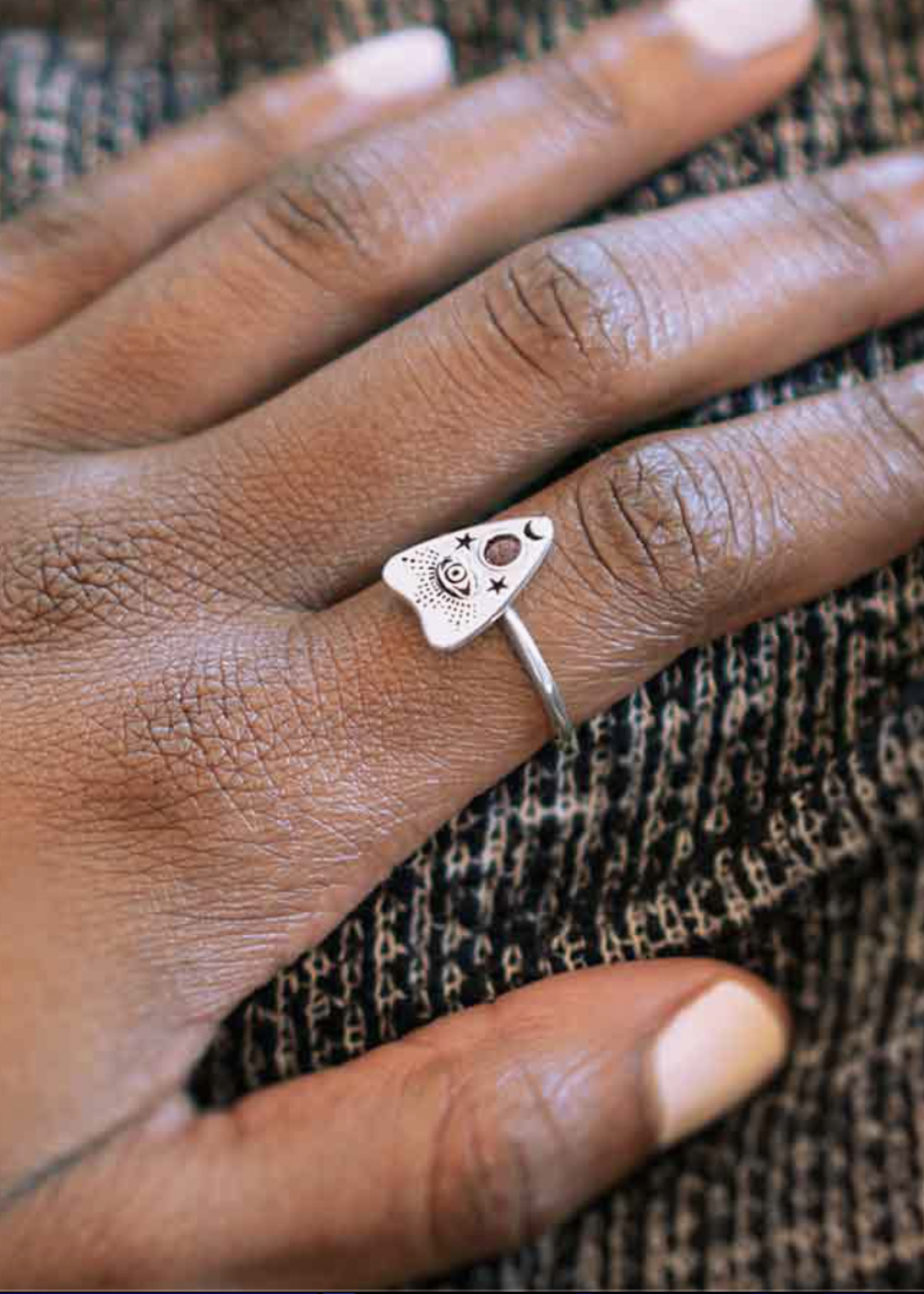 Nina Designs Sterling Silver Ouija Planchette Ring