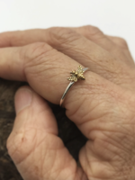 Nina Designs Sterling Silver Ring - Tiny Bronze Bee Ring