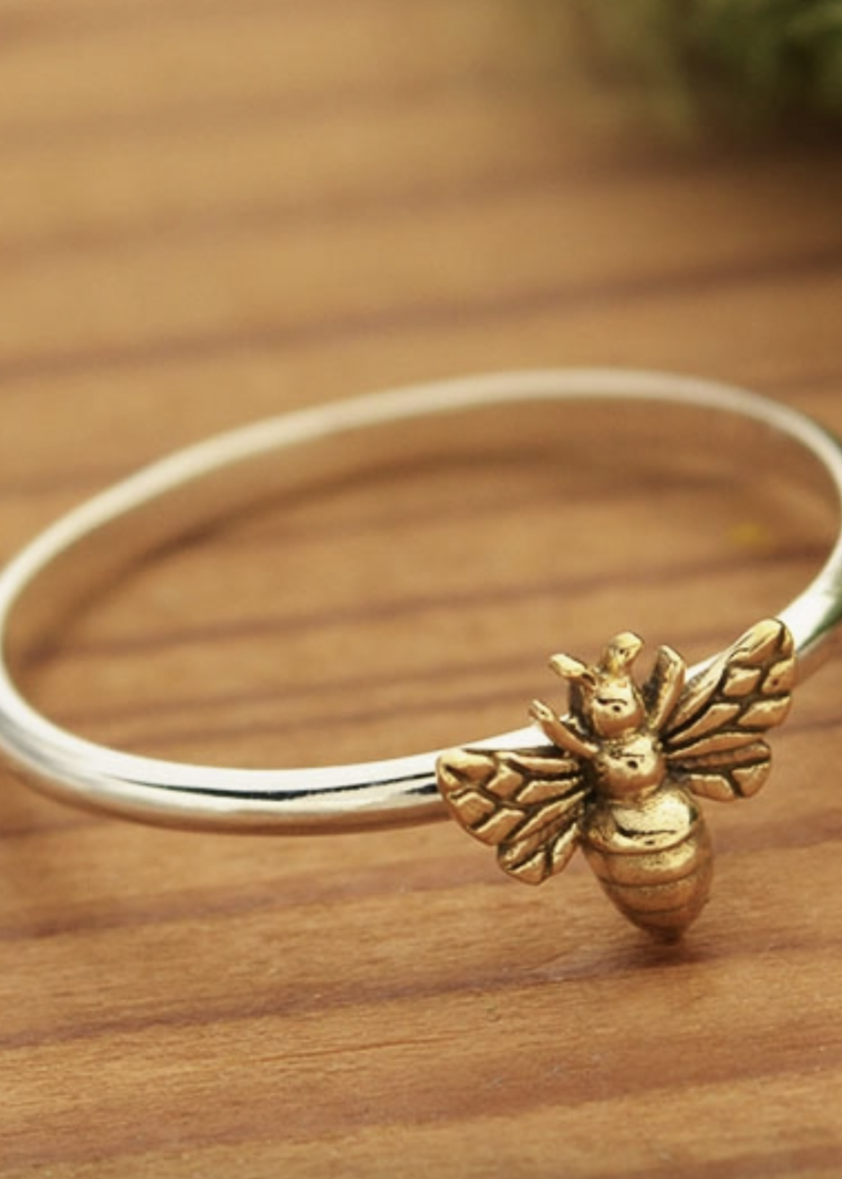 Nina Designs Sterling Silver Ring - Tiny Bronze Bee Ring