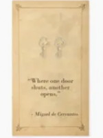 ZAD Literary Quote Key Post Earrings