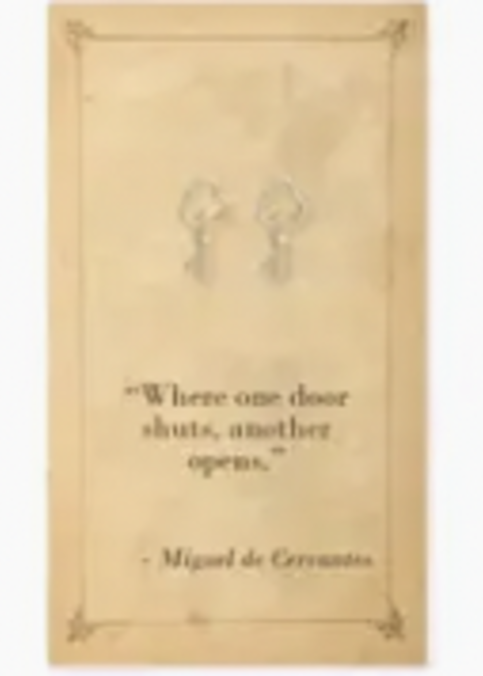 ZAD Literary Quote Key Post Earrings