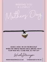 WishStrings Mother's Day Heart Charm Bracelet
