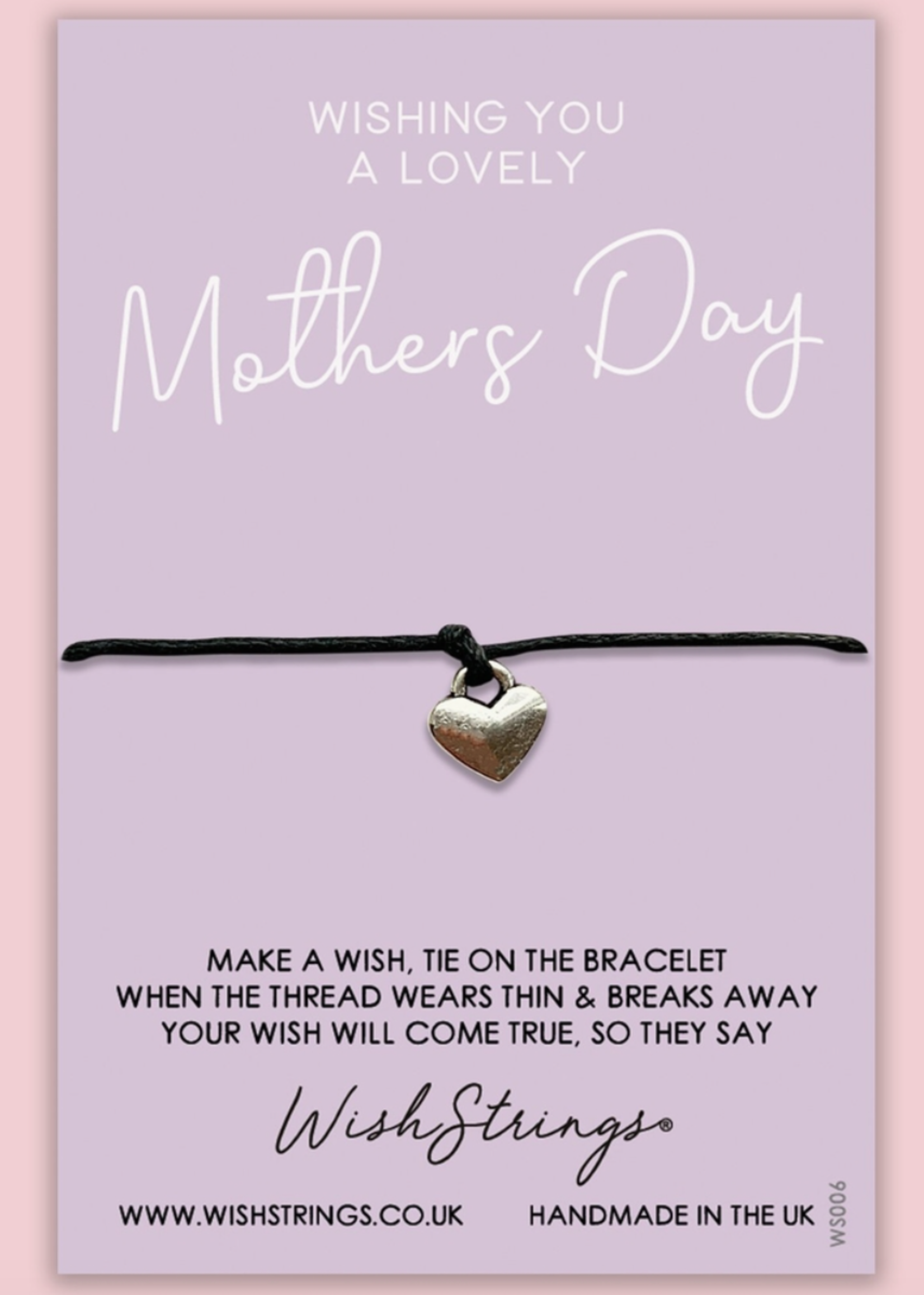 WishStrings Mother's Day Heart Charm Bracelet