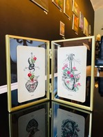 Modern Druid 'Pain/Passion' - Oracle Cards in Victorian Folding Frames