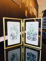 Modern Druid 'Listen/Expand' - Oracle Cards in Victorian Folding Frames