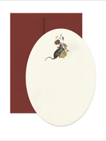 Open Sea Rat with Flowers Blank Card