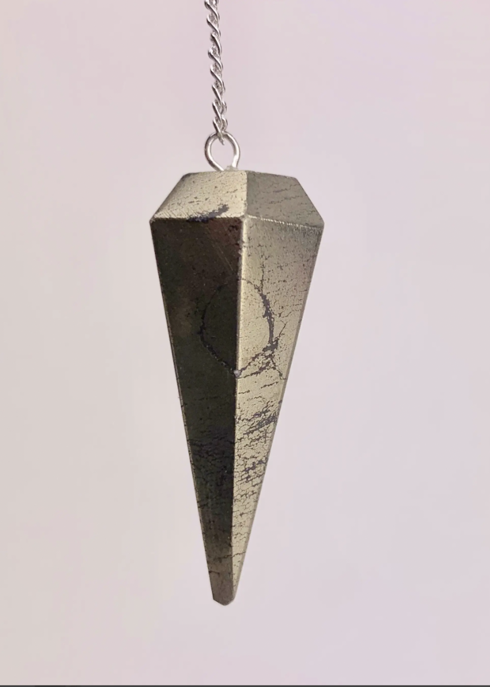 Pelham Grayson Rose Pyrite Faceted Pendulum