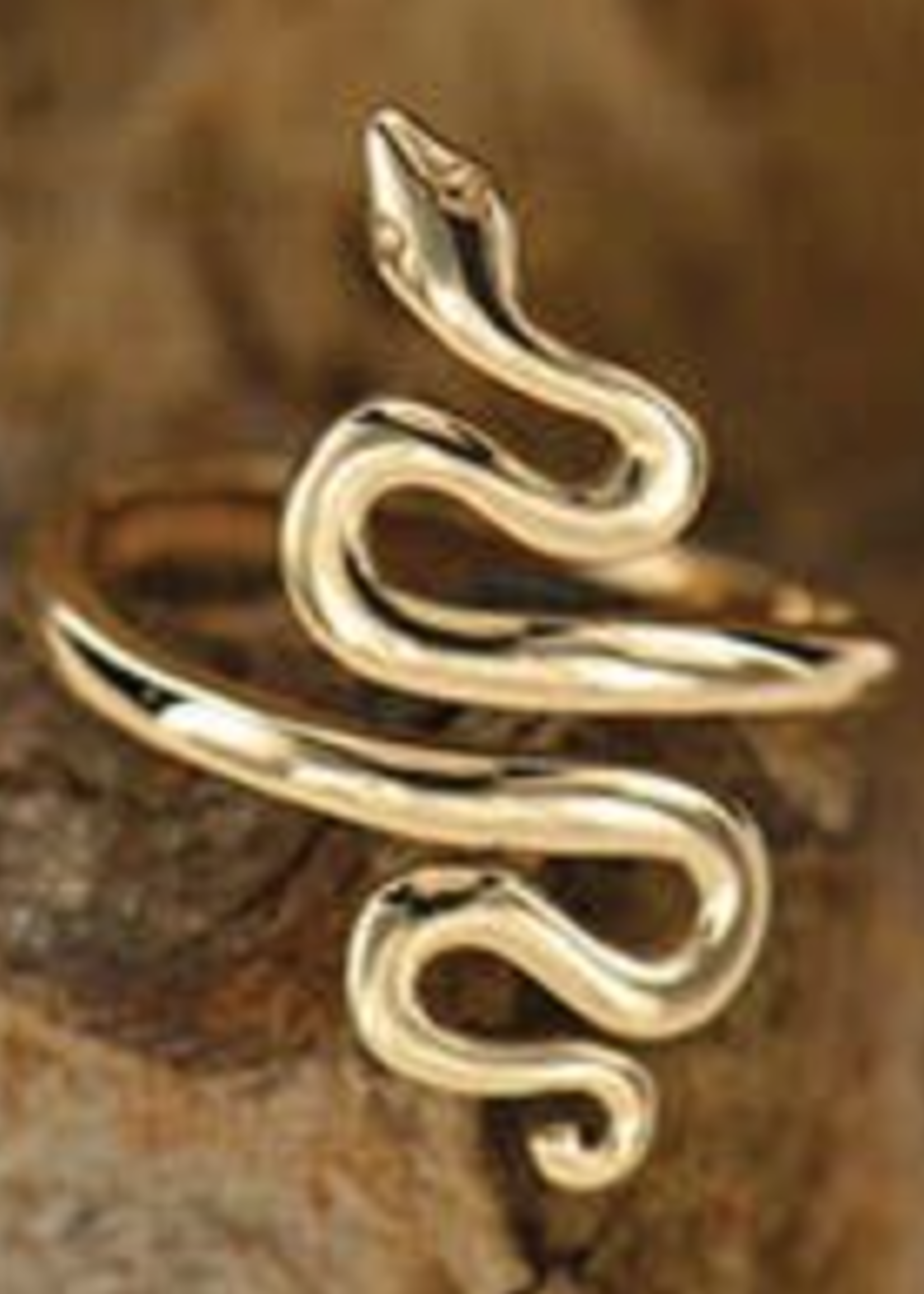 Nina Designs Adjustable Snake Ring Bronze