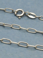 Nina Designs Sterling Silver Mini Paperclip Chain Necklace 24 in