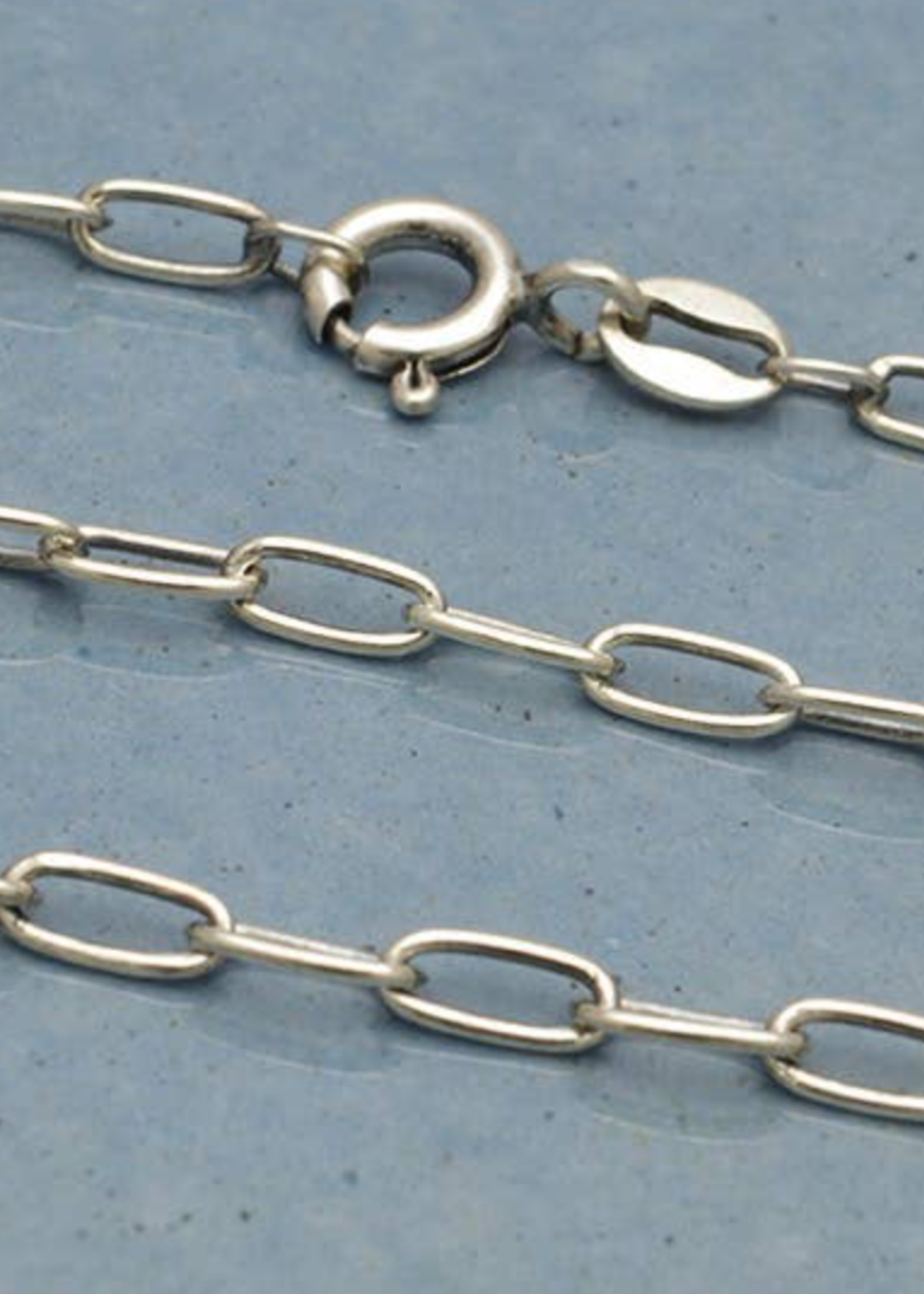 Nina Designs Sterling Silver Mini Paperclip Chain Necklace 24 in