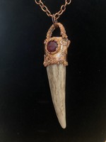 Antler Copper Necklace Garnet