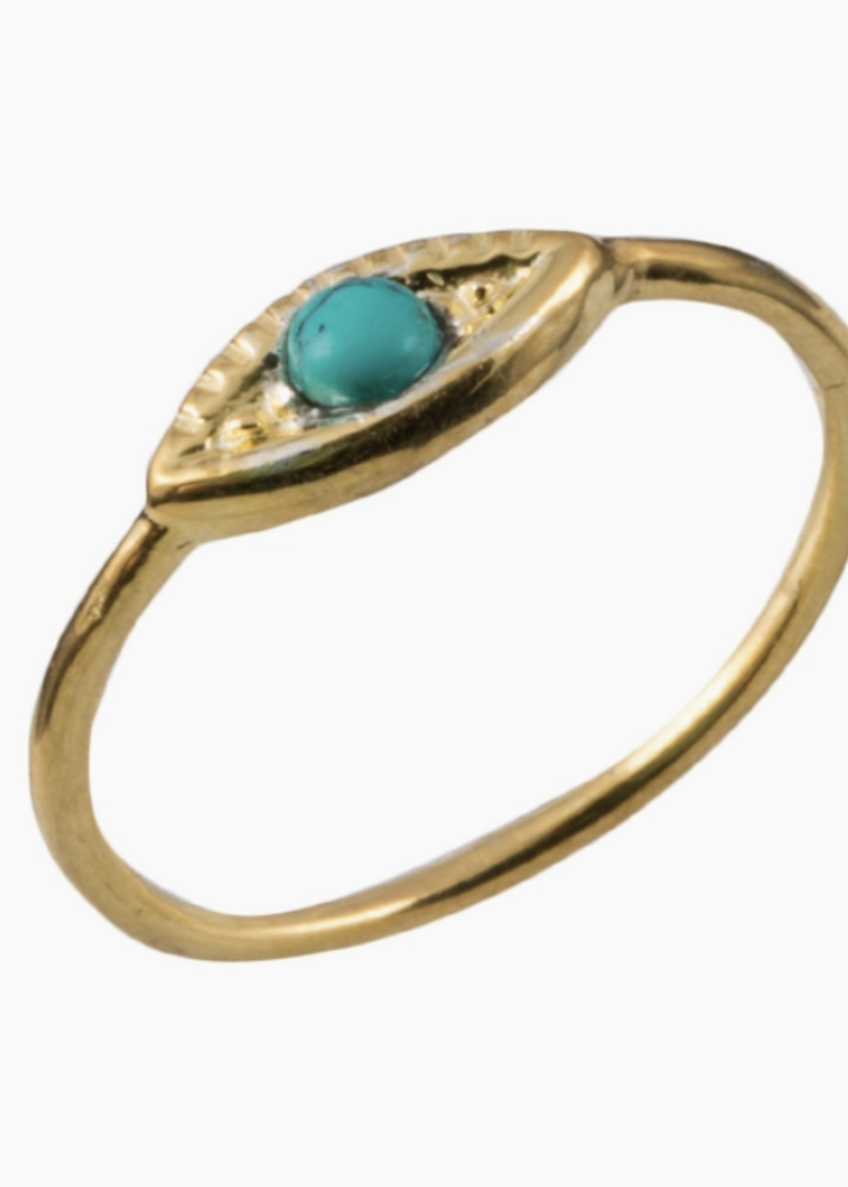 Saraswati Imports Mini Evil Eye Vermeil Ring