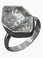 Saraswati Imports The Rock Herkimer Stone Sterling Ring