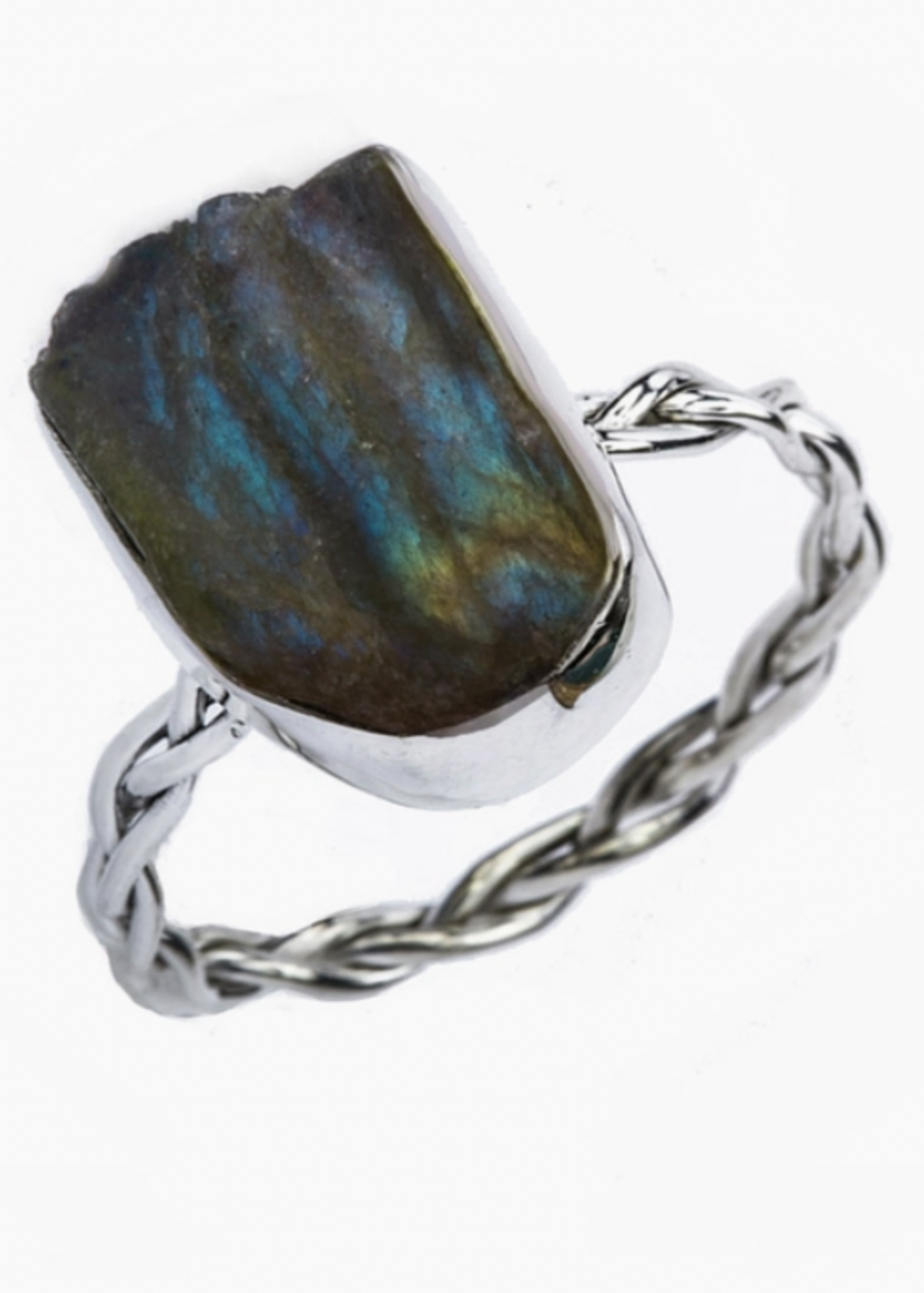 Saraswati Imports Evolve Raw Stone Sterling Ring
