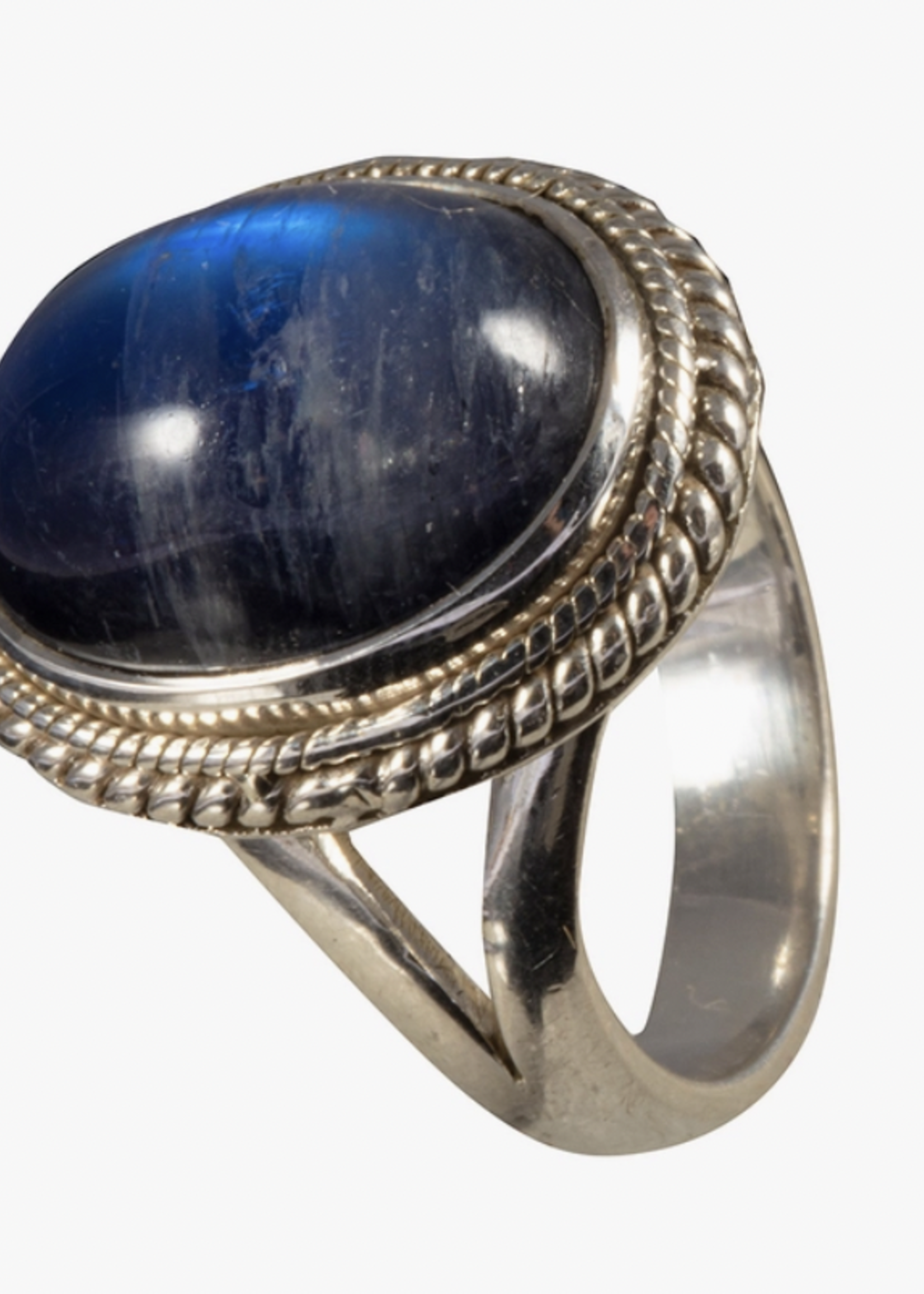 Saraswati Imports Rainbow Moonstone Sterling Ring 10