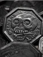 Shire Post Memento Mori / Memento Vivere Reminder Coin - Blackened Iron