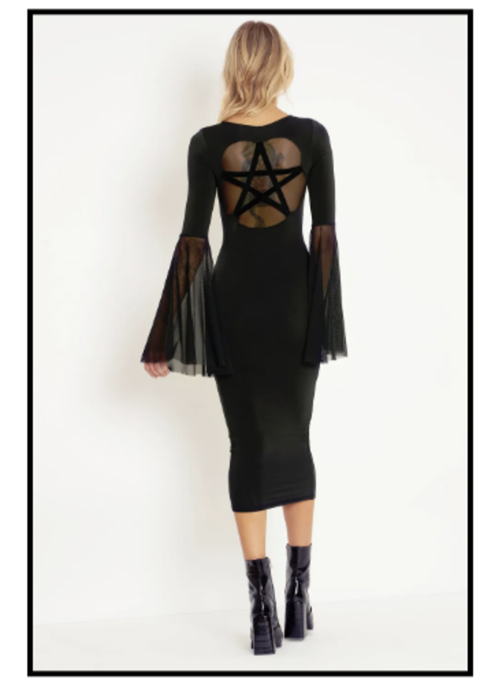 Black Milk Secret Magic Sheer Dress by Black Milk - Large - Limited Edition