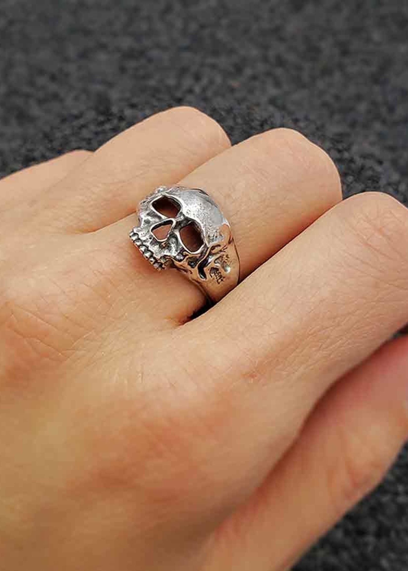 Nina Designs Chunky Skull Ring Sterling Silver