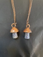 Gail Scherer Copper Mushroom Necklace with Sodalite