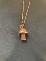 Gail Scherer Copper Mushroom Necklace with Chicken Blood 1