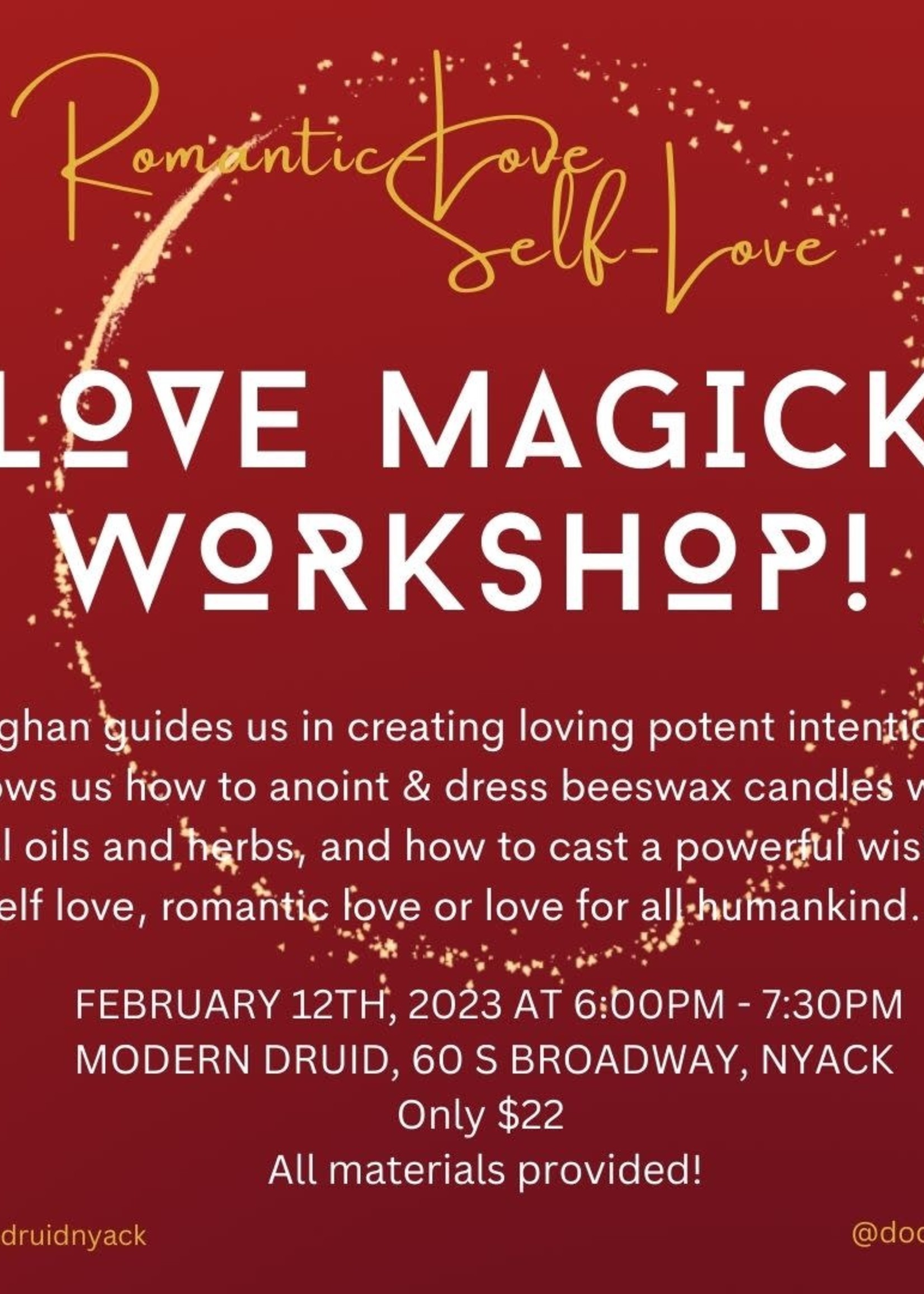 Meghan Dr Witch Love Magick Workshop with Meghan