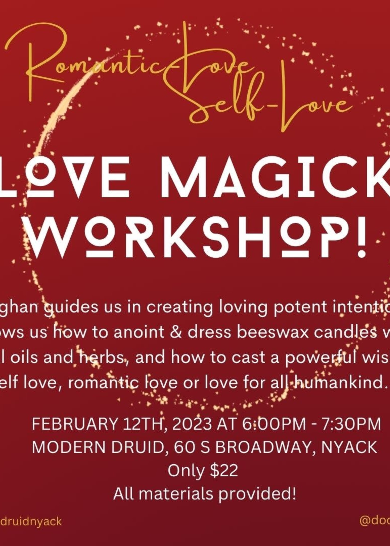 Meghan Dr Witch Love Magick Workshop with Meghan - Couples Pricing