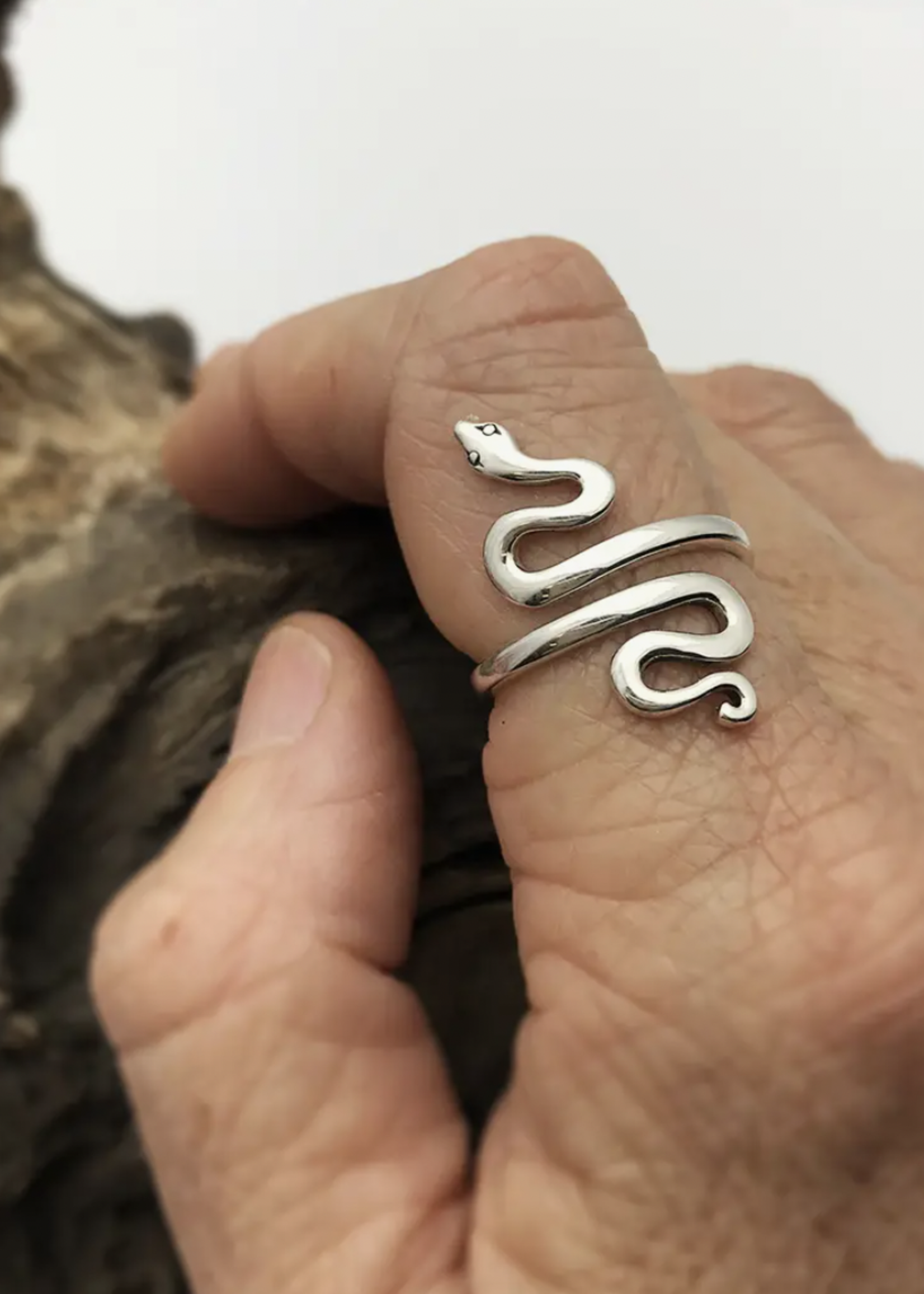 Nina Designs Adjustable Snake Ring Sterling Silver