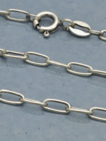 Nina Designs Sterling Silver Mini Paperclip Chain Necklace 18 in