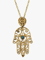 Saraswati Imports Hamsa Brass Pendant Necklace