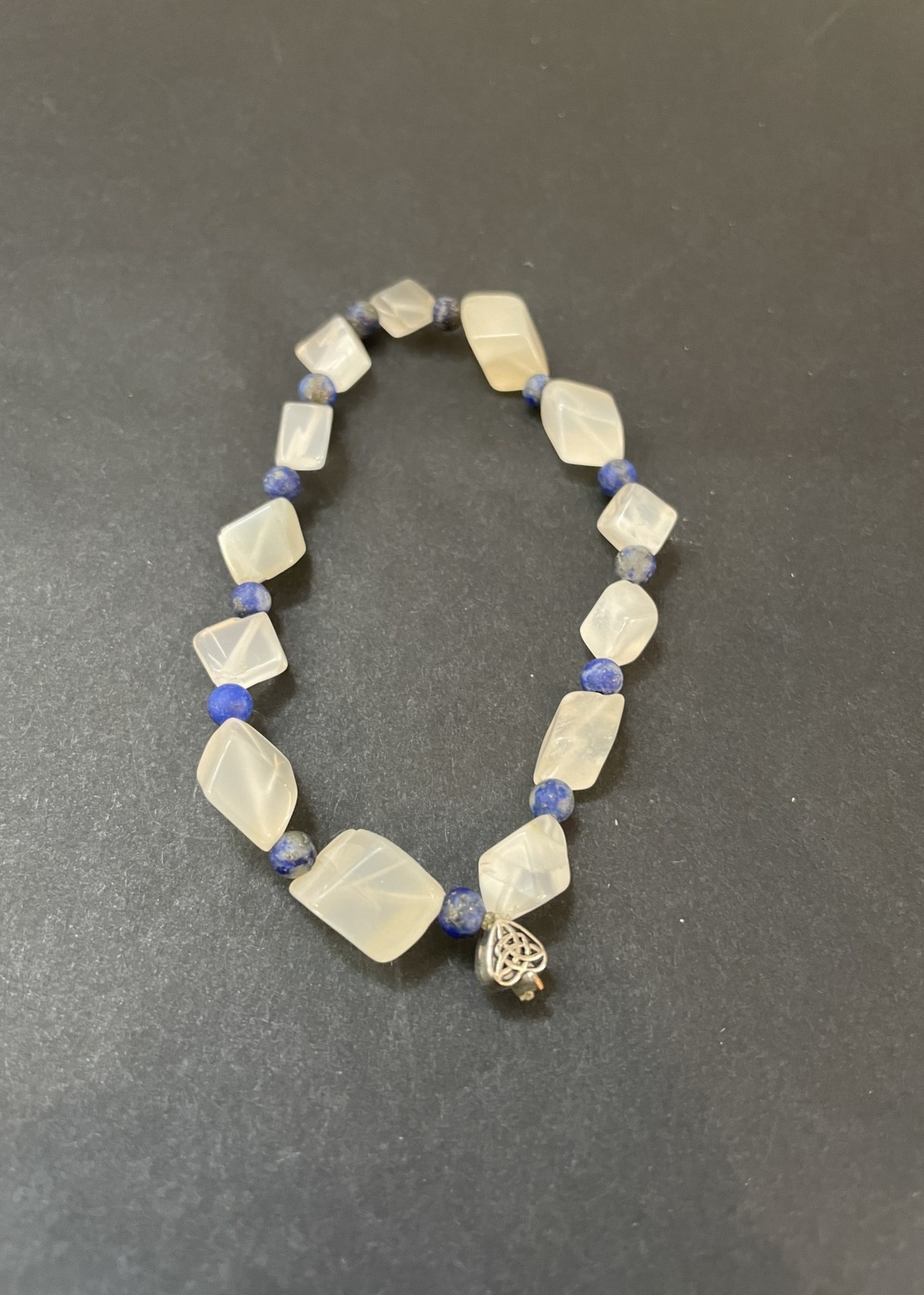 Moonstone and Lapis Lazuli Bracelet