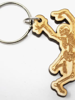 Most Amazing Dancing Skeleton Wooden Keychain