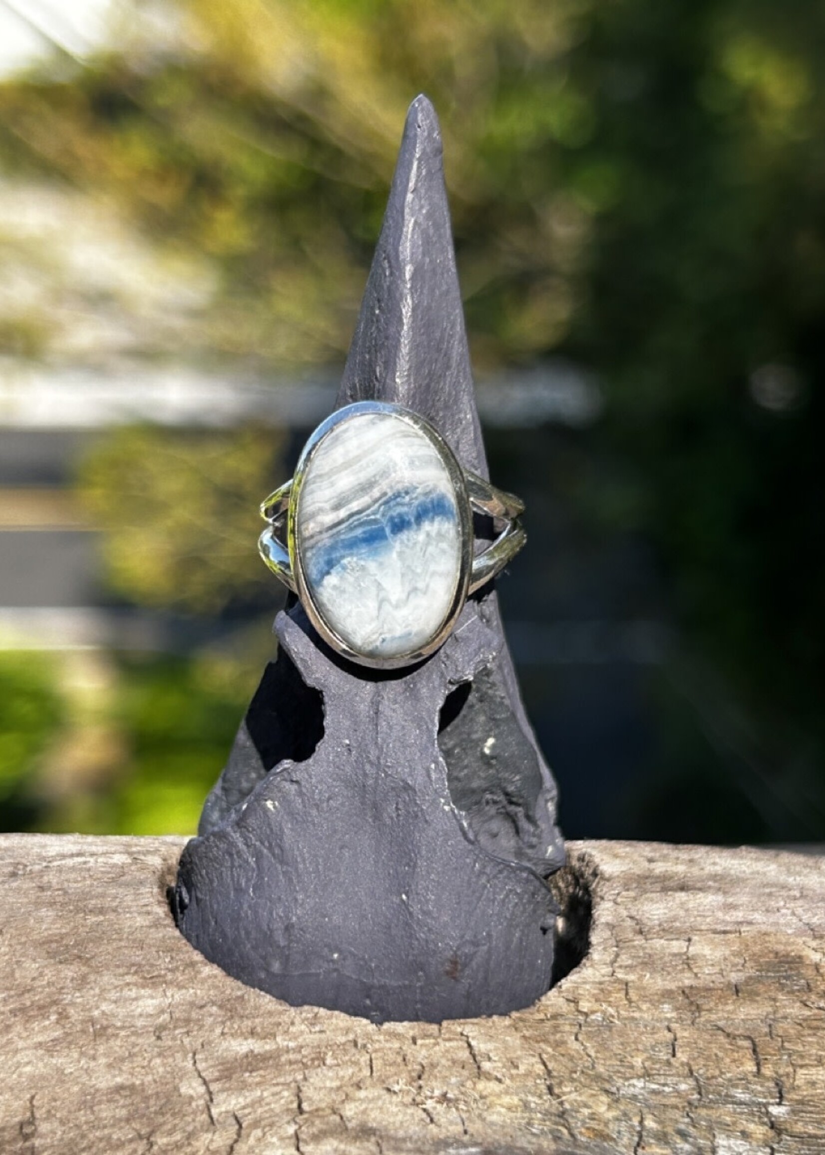 Nugent Blue Scheelite Oval Sterling -9